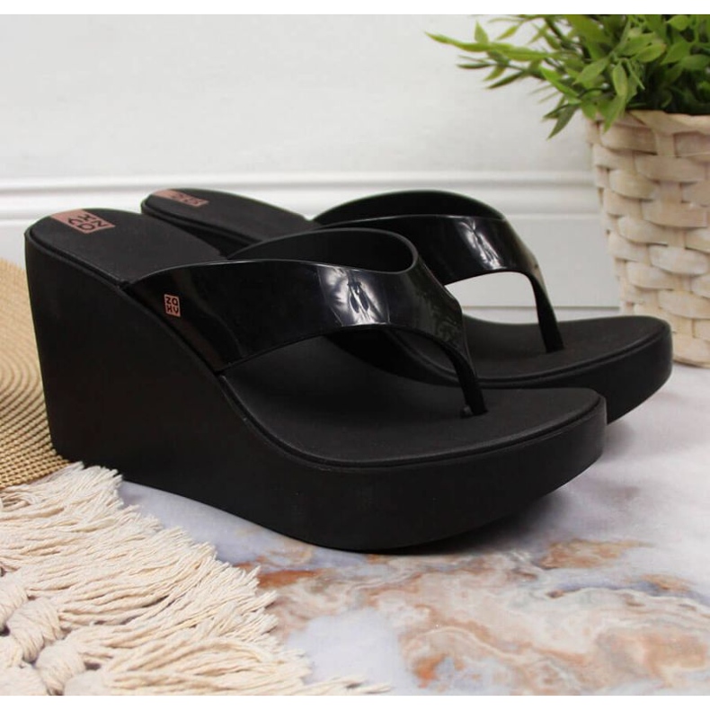 Zaxy W INT1710A chinelos de borracha preta preto 2 Zaxy W INT1710A chinelos de borracha preta preto 2