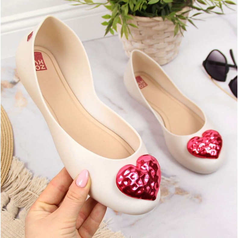 Bailarinas Meliski com coração Zaxy W INT1711A bege 1