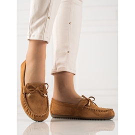 TRENDI Mocassins de camurça com laço castanho 1 TRENDI Mocassins de camurça com laço castanho 1