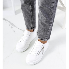 Sapatilhas de mulher Tamis brancas e prateadas branco prata 1