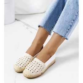 Espadrille Kiomi Ecru trançado branco 1