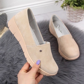 Sapatos de couro na cunha Filippo W PAW343B bege 1