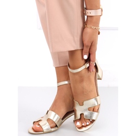 Sandália de salto alto Nabila Gold dourado 1