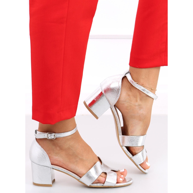 Sandália de salto alto Nabila Silver prata 1