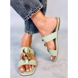 Chinelos com corrente Saud Green verde 1