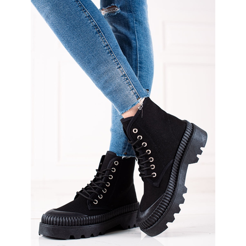 Melisa Tênis da moda na plataforma preto 1