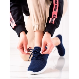 TRENDI Tênis esportivos leves azul marinho azul 1