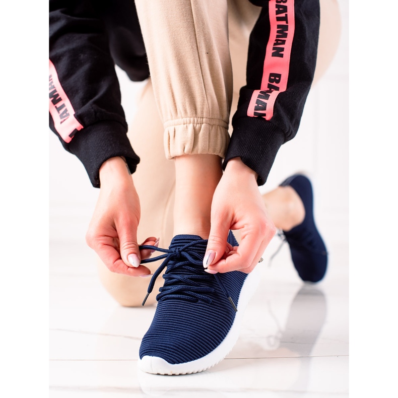 TRENDI Tênis esportivos leves azul marinho azul 1