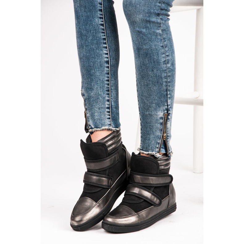 Show It tênis de alto brilho cinza 1