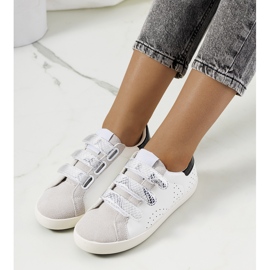 Sapatilhas Surrey brancas de mulher branco preto prata cinza 1