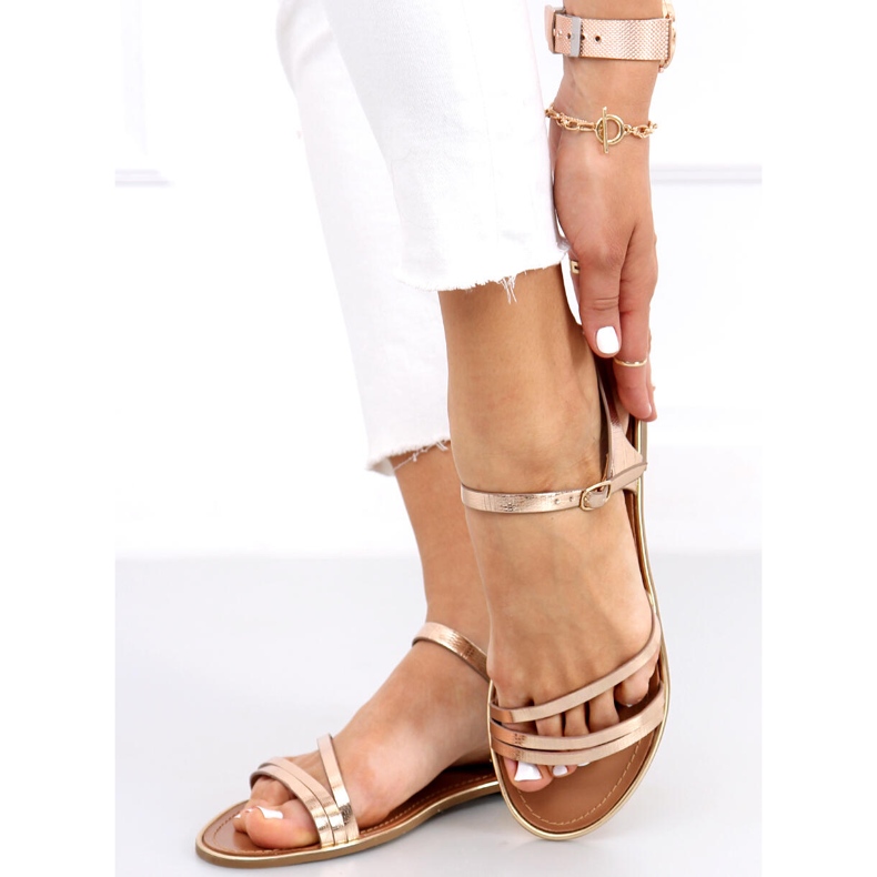 Sandálias femininas Dana Champagne rosa 1