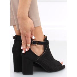 Sandálias a céu aberto no poste Barika Black preto 1