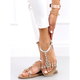 Sandálias com tira de silicone Hessa Silver prata 1