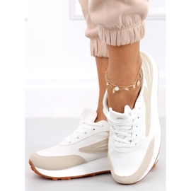 Calçado esportivo feminino Naila Bege branco 1