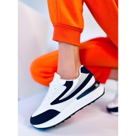 Tênis esportivo feminino Naila Black branco preto 2