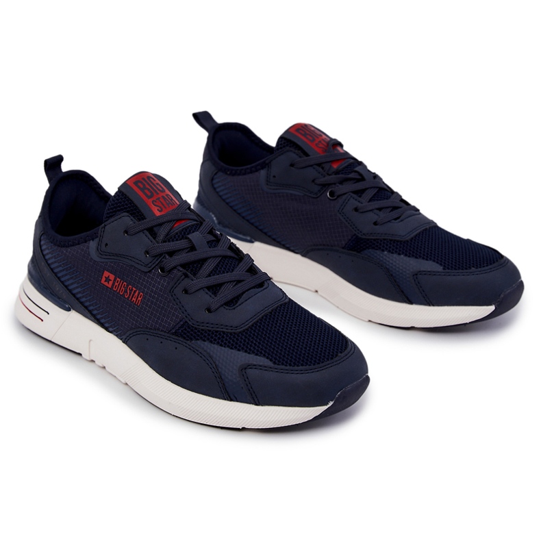 Tênis esportivo masculino Memory Foam Big Star JJ174293 Azul marinho 1