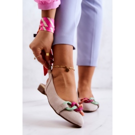 Lewski Shoes Sapatilhas de camurça com corrente Lewski sapatos 3125 bege claro 1