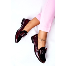 Brogues Maciejka Feminino Mocassins Lacados Marbled Burgundy 04099-33 / 00-1 preto vermelho 1