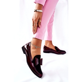 Brogues Maciejka Feminino Mocassins Lacados Marbled Burgundy 04099-33 / 00-1 preto vermelho 3