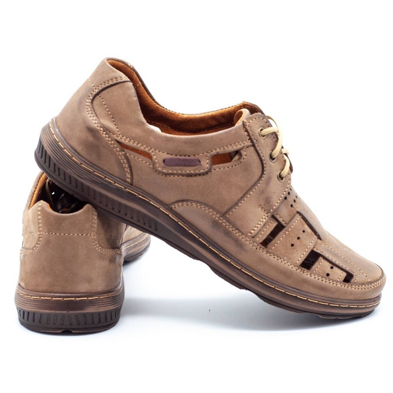 KENT Sapatos de verão masculino openwork 600 marrom castanho 4 KENT Sapatos de verão masculino openwork 600 marrom castanho 4