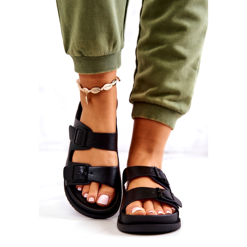 S.Barski Pantufas pretas Corina com fivela preto 2 S.Barski Pantufas pretas Corina com fivela preto 2