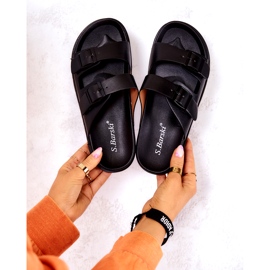 S.Barski Pantufas pretas Corina com fivela preto 5 S.Barski Pantufas pretas Corina com fivela preto 5