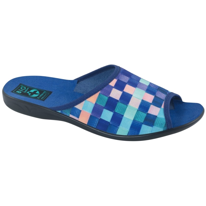 Chinelos Femininos Adanex 27268 SAK1 roxo azul-marinho azul laranja 1