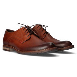 Sapatos de couro Filippo 1836A castanho claro marrom 2