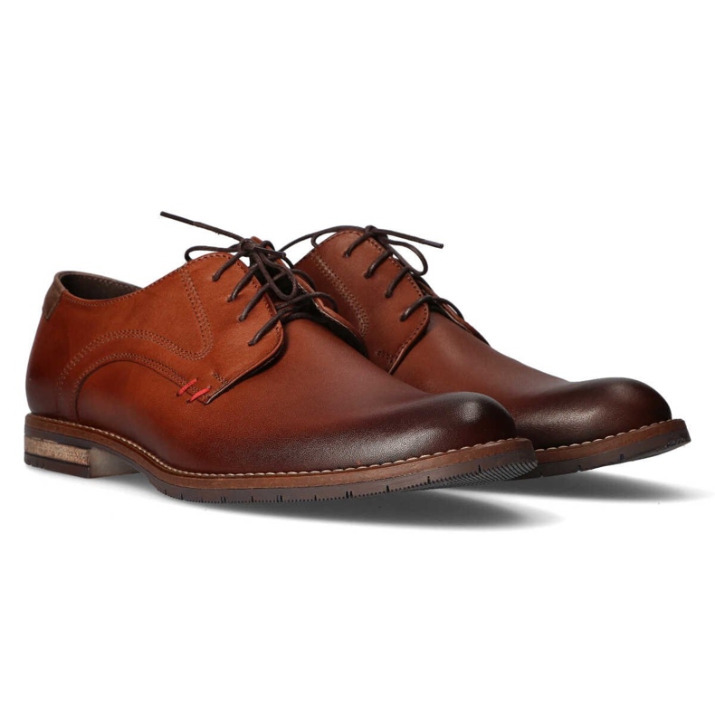 Sapatos de couro Filippo 1836A castanho claro marrom 2