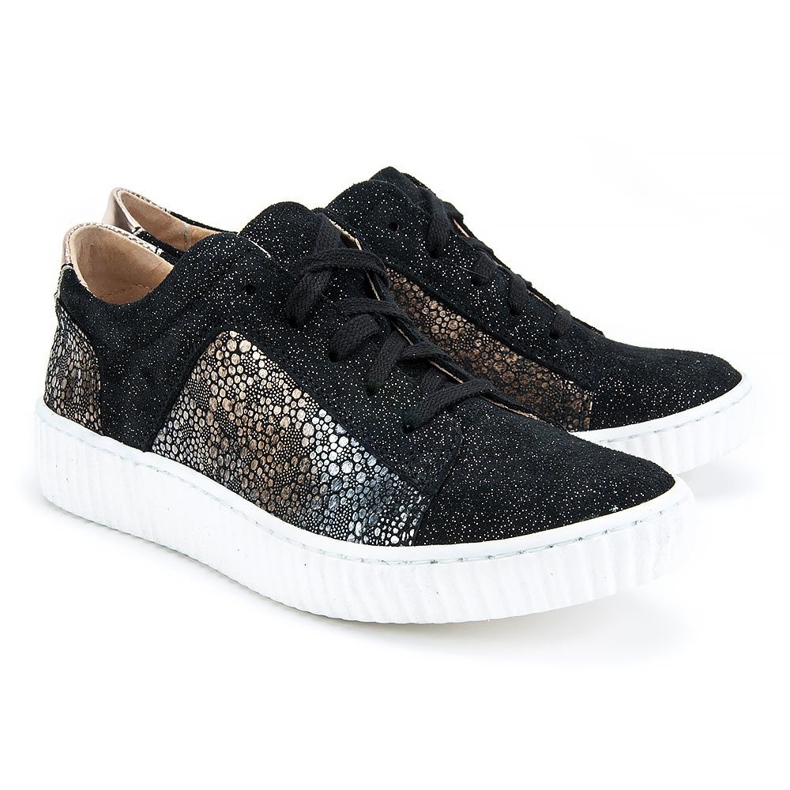 Sapatos Filippo 480S Preto Dourado 2