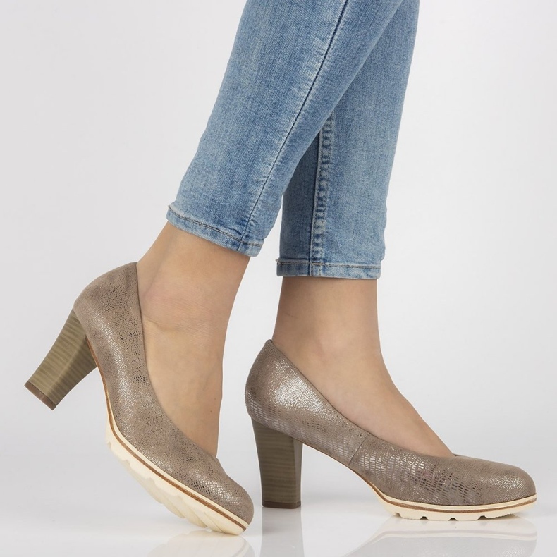 Bombas castanhas Filippo DP172 / 18 Br bege marrom 2