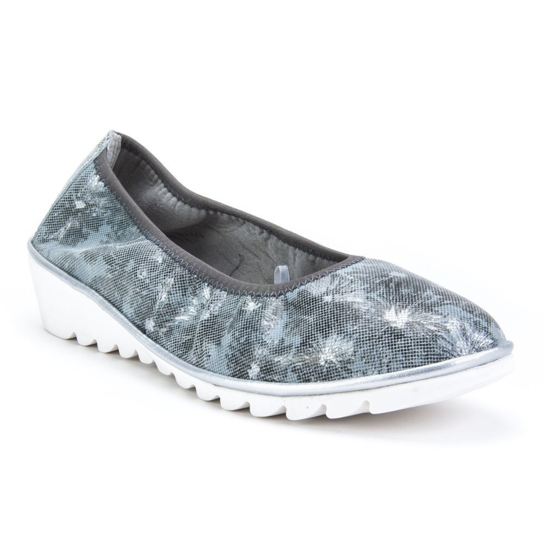 Sapatos de couro Filippo DP046 / 18 Gr Fl cinza azul 1