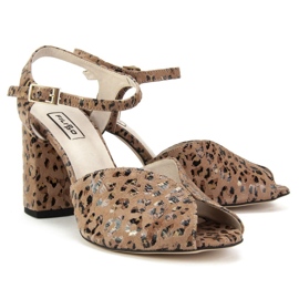 Sandália Filippo 1449 Panterka bege 2