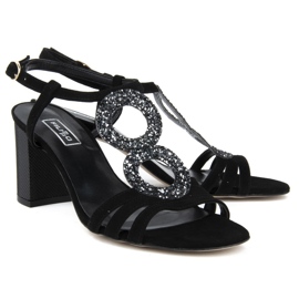 Sandálias Filippo 1453 camurça preta preto 2