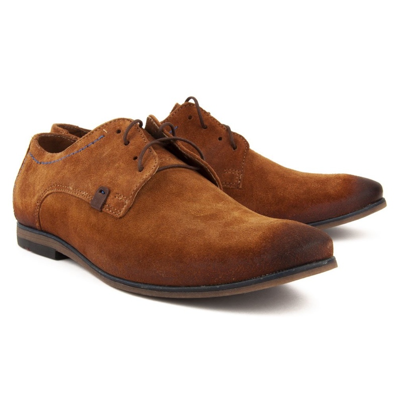 Sapatos de couro Filippo 239 vermelho veludo marrom 2