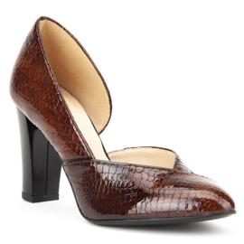 Bombas Filippo F280 Rudy Krokodyl castanho 1