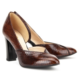 Bombas Filippo F280 Rudy Krokodyl castanho 2