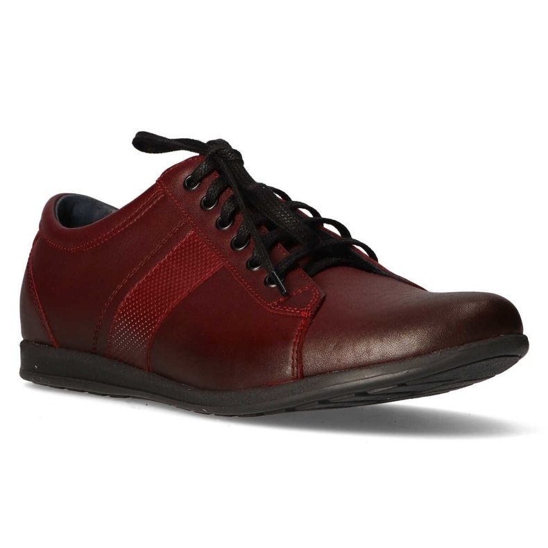 Sapatos de couro Filippo 2063 borgonha vermelho 1