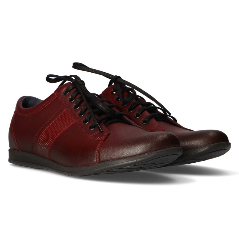 Sapatos de couro Filippo 2063 borgonha vermelho 2