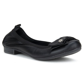 Bailarinas Filippo 477 Black Grain preto 1