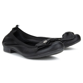 Bailarinas Filippo 477 Black Grain preto 2