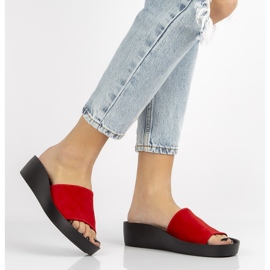 Chinelos de couro Filippo DK1220 / 20 Rd vermelho 1