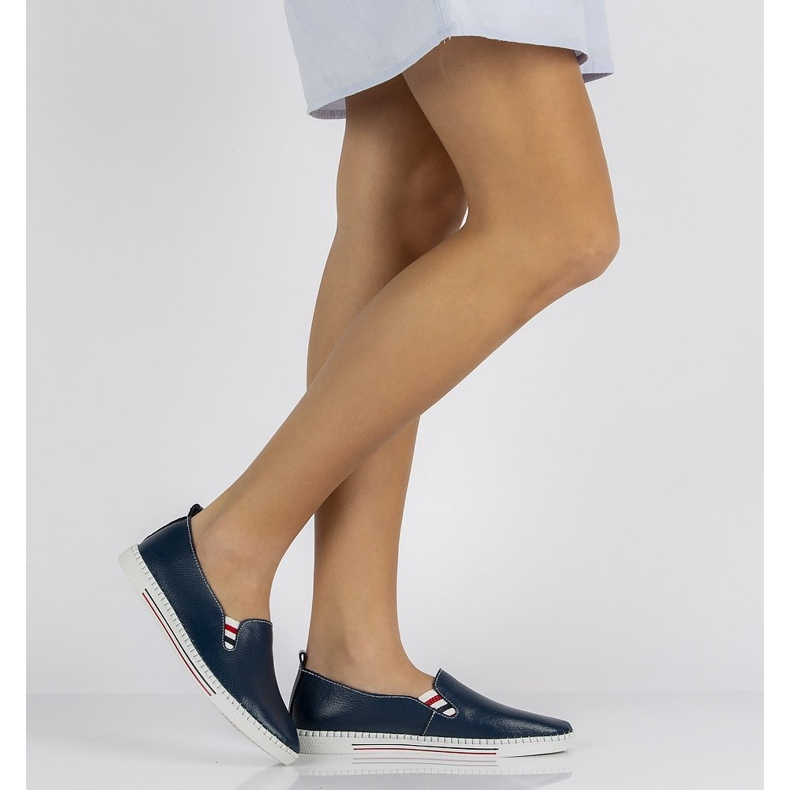 Sapatos de couro FILIPPO DP066 / 20 Nv azul marinho 2