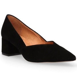 Sapatos de camurça preta Filippo 1410 preto 1