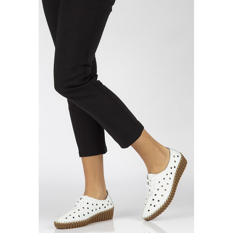 Sapatos de couro Filippo DP1230 / 20 Wh branco 1