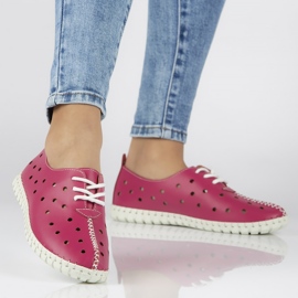 Sapatos de couro Filippo DP1225 / 20 Fh rosa 1