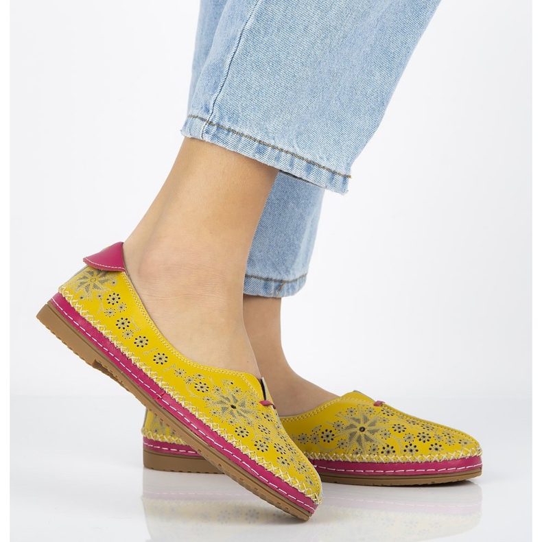 Sapatos de couro Filippo DP1224 / 20 Yl Amarelo 1