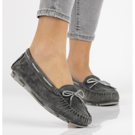 Mocassim de couro Filippo DP1203 / 20 Gr cinza 1