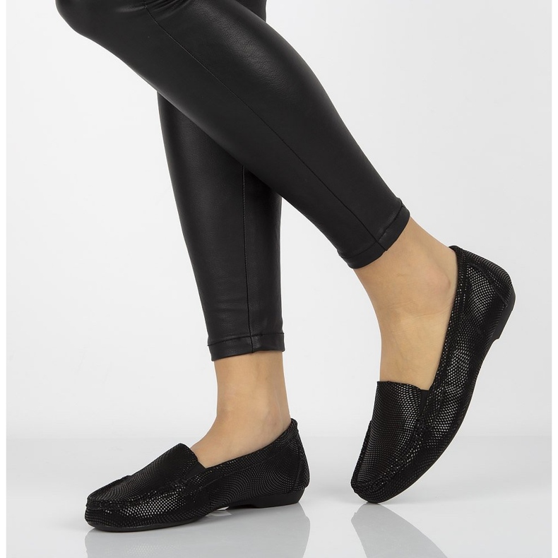 Mocassins de couro Filippo DP005 / 20 Bk preto 2