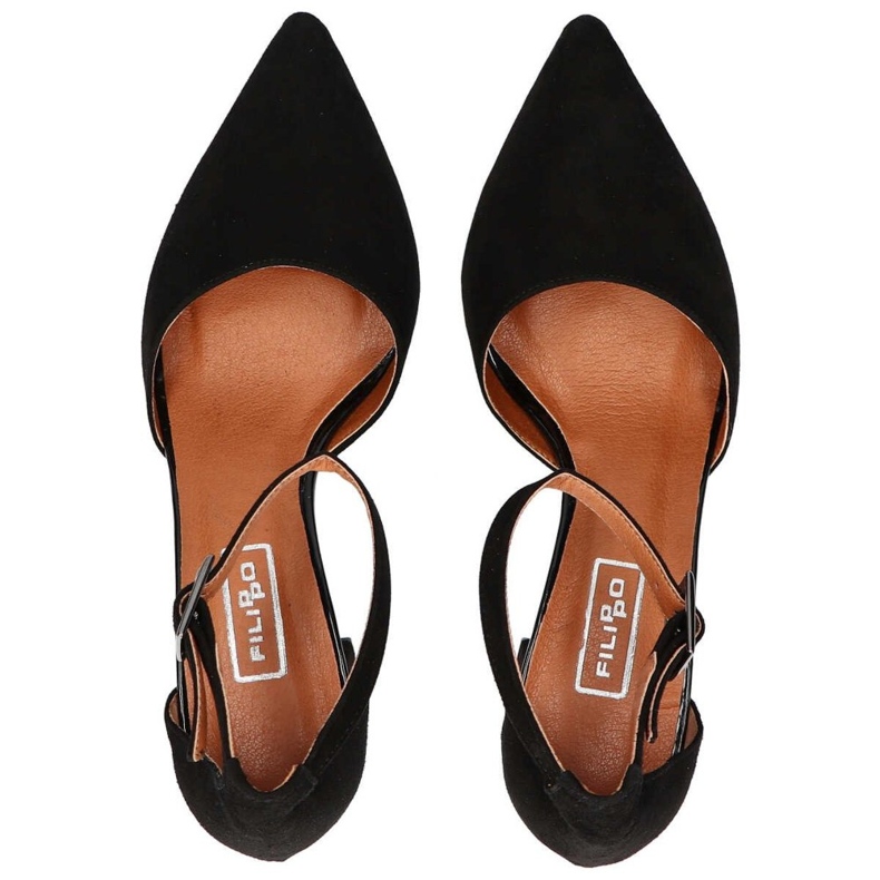 Sandálias de camurça preta Filippo 1515 preto 1